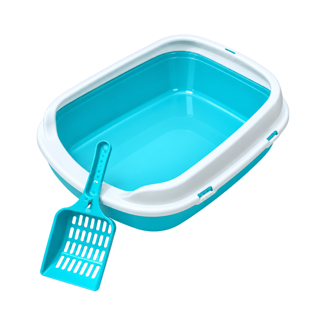 Cat Litter Box with Scoop (Paste)